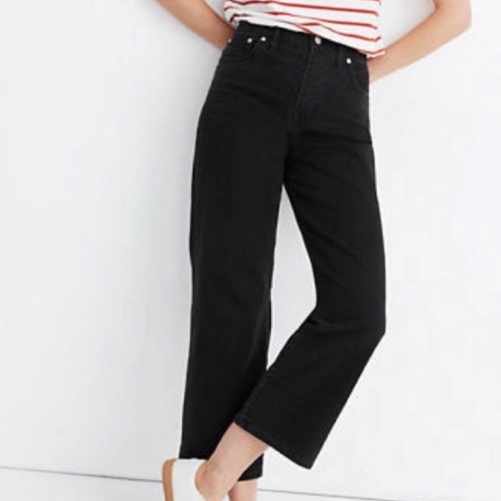 Madewell Petite Slim Wide Leg Jeans Lunar Wash